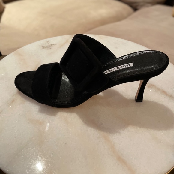 MANOLO BLAHNIK Gable Black Mule - Picture 7 of 7